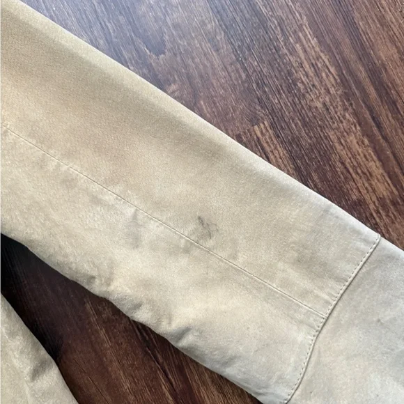 Vintage Me Jane Tan Suede Leather Jacket Floral Embroidered Boho Western Y2K- L - Picture 9 of 9